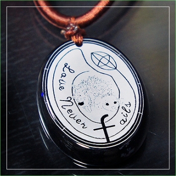 雷射雕刻 玉隨石雕刻項鍊/個 LES-001